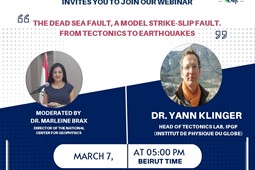  Webinar organized by the National Center for Geophysics entitled "The Dead Sea fault, a model strike-slip fault - From tectonics to earthquakes"